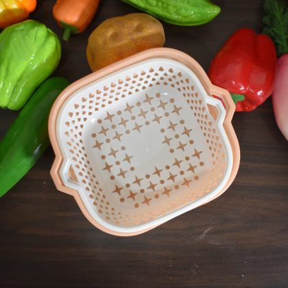 2 In 1 Basket Strainer To Rinse Various Types Of Items Like Fruits, Vegetables Etc.